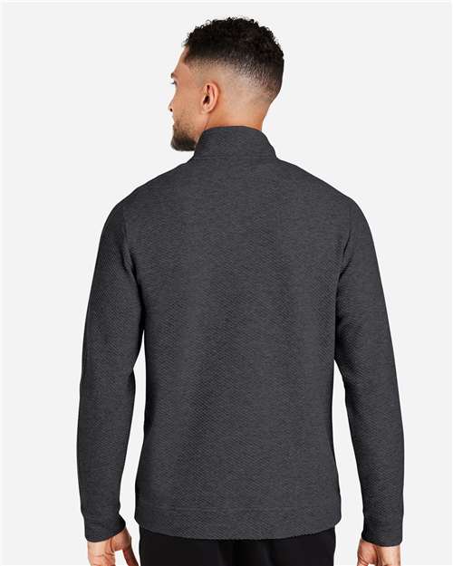 North End Men's Spirit Textured Quarter-Zip Pullover - NE725 Black Heather