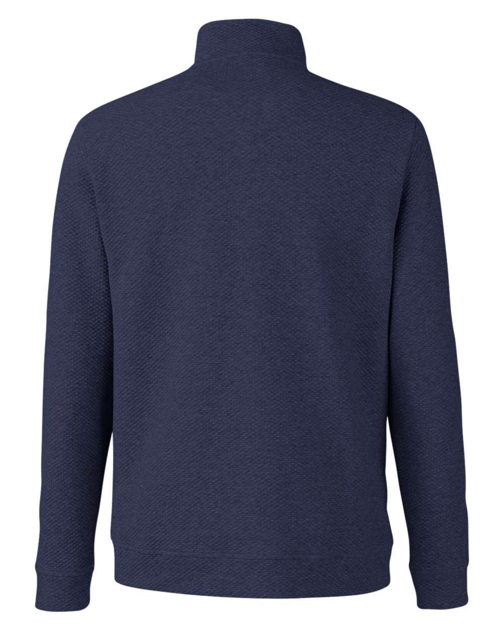 North End Men's Spirit Textured Quarter-Zip Pullover - NE725 Classic Navy Heather