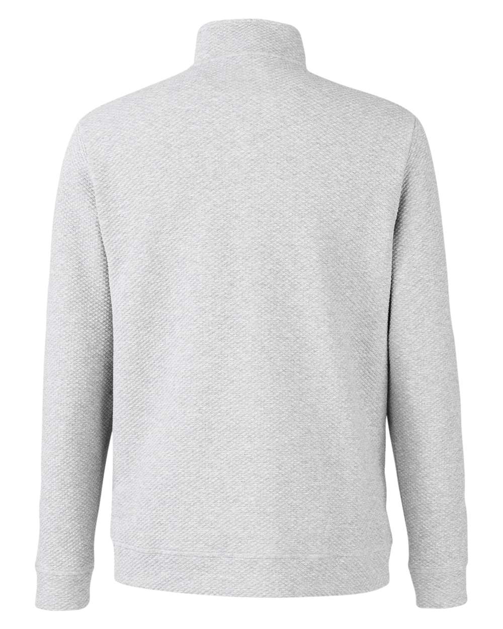 North End Men's Spirit Textured Quarter-Zip Pullover - NE725 Platinum Heather