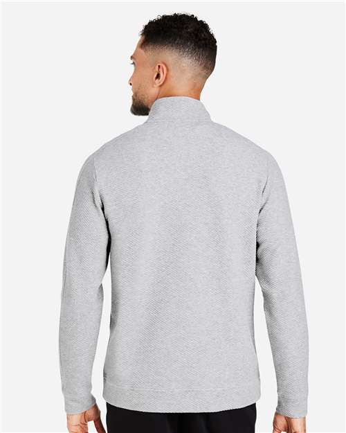 North End Men's Spirit Textured Quarter-Zip Pullover - NE725 Platinum Heather