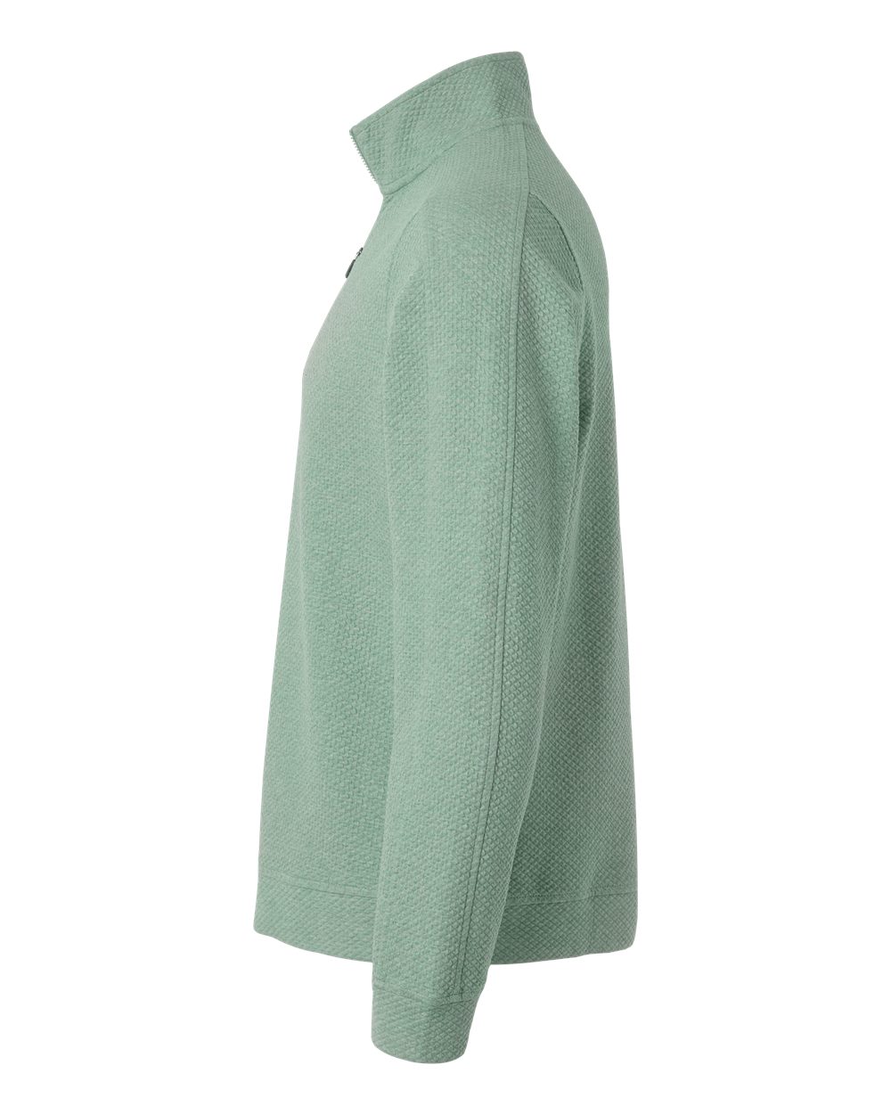 North End Men's Spirit Textured Quarter-Zip Pullover - NE725 Sage Green Heather