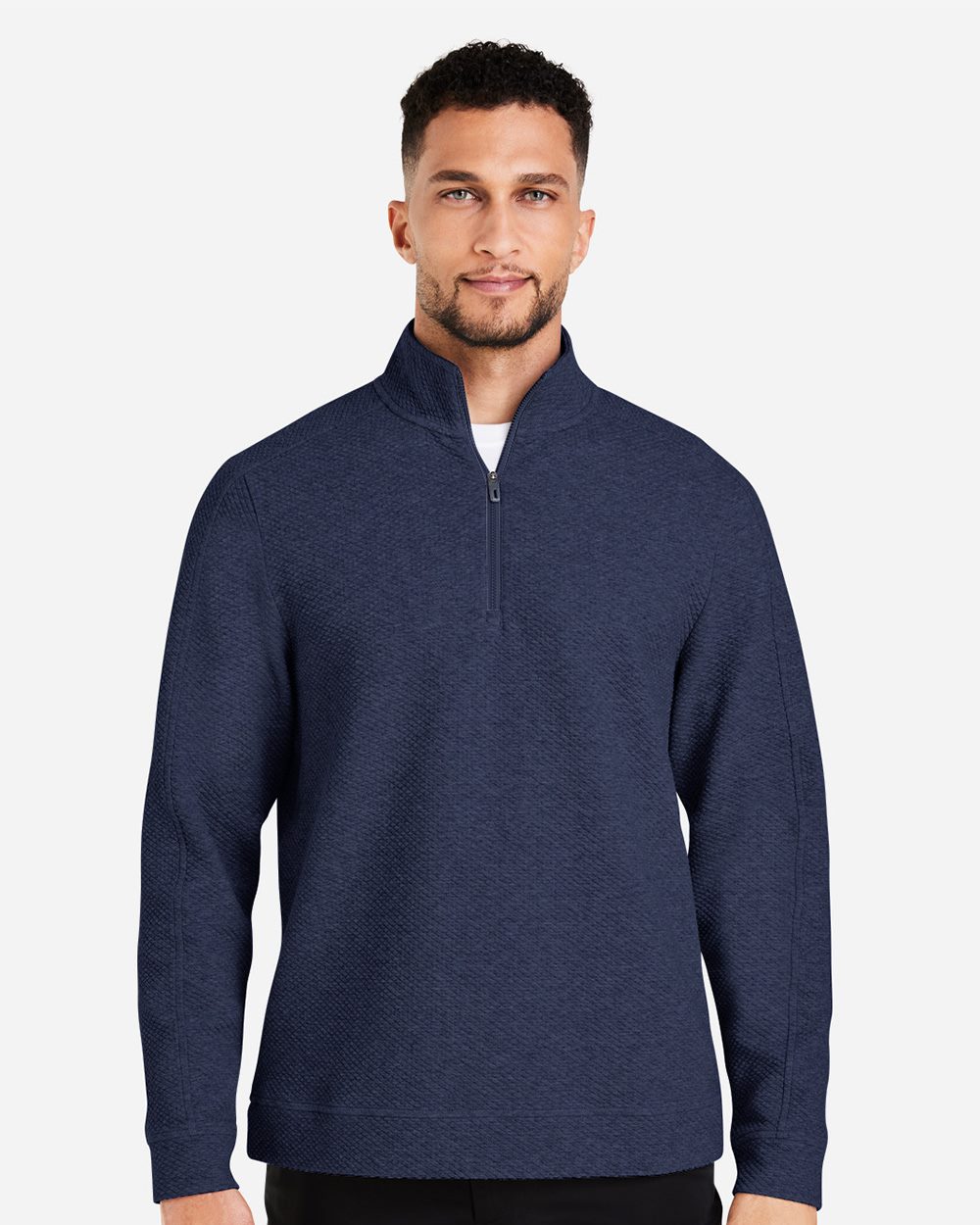 Team 365 Men's Spirit Textured Quarter-Zip Pullover - NE725