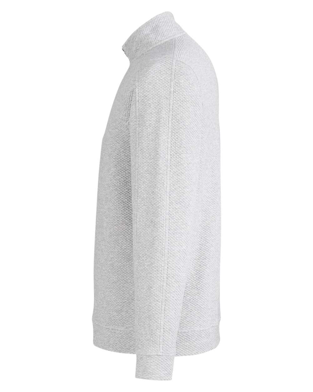 North End Men's Spirit Textured Quarter-Zip Pullover - NE725 Platinum Heather