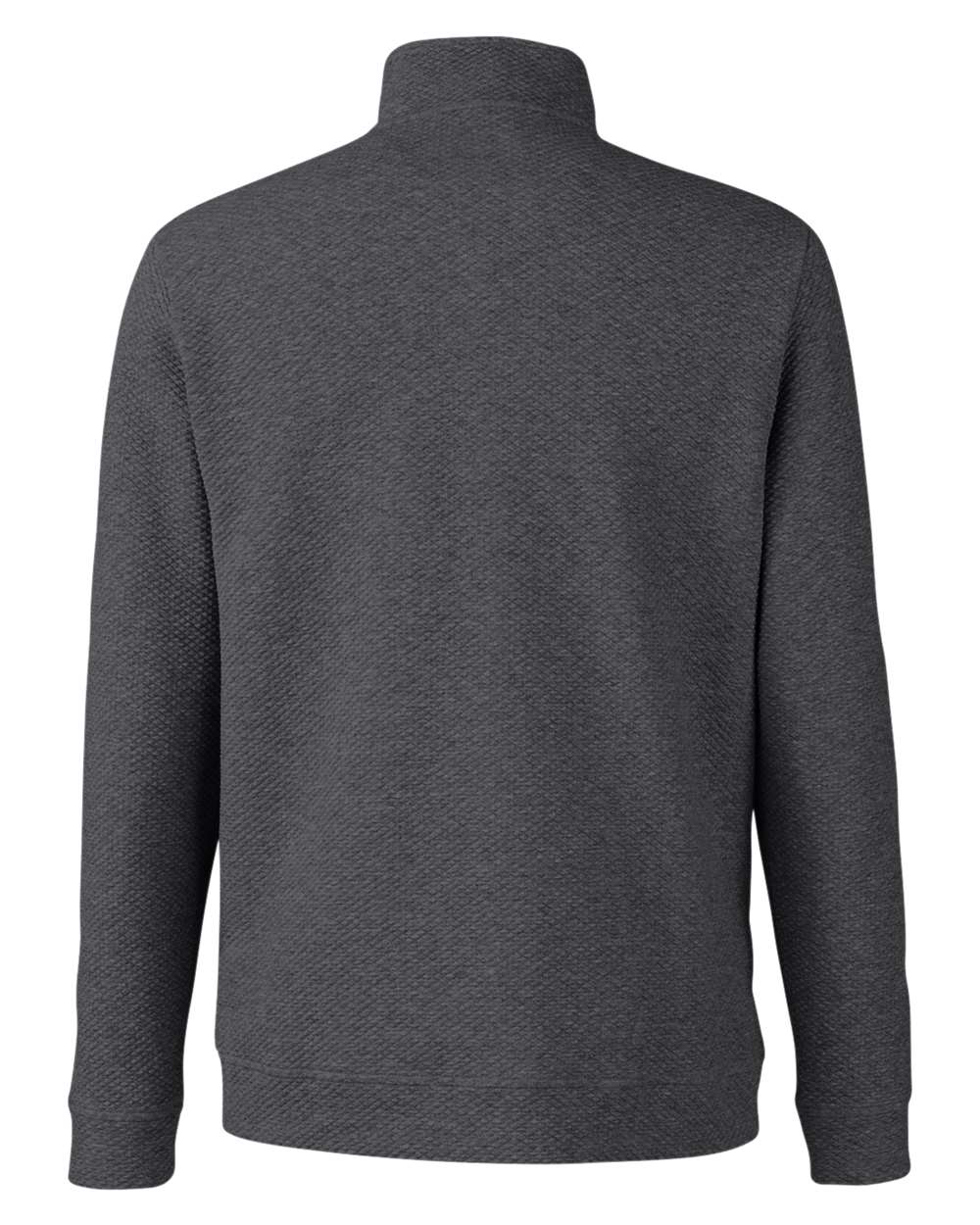 North End Men's Spirit Textured Quarter-Zip Pullover - NE725 Black Heather