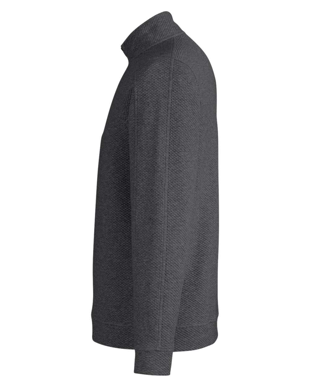 North End Men's Spirit Textured Quarter-Zip Pullover - NE725 Black Heather