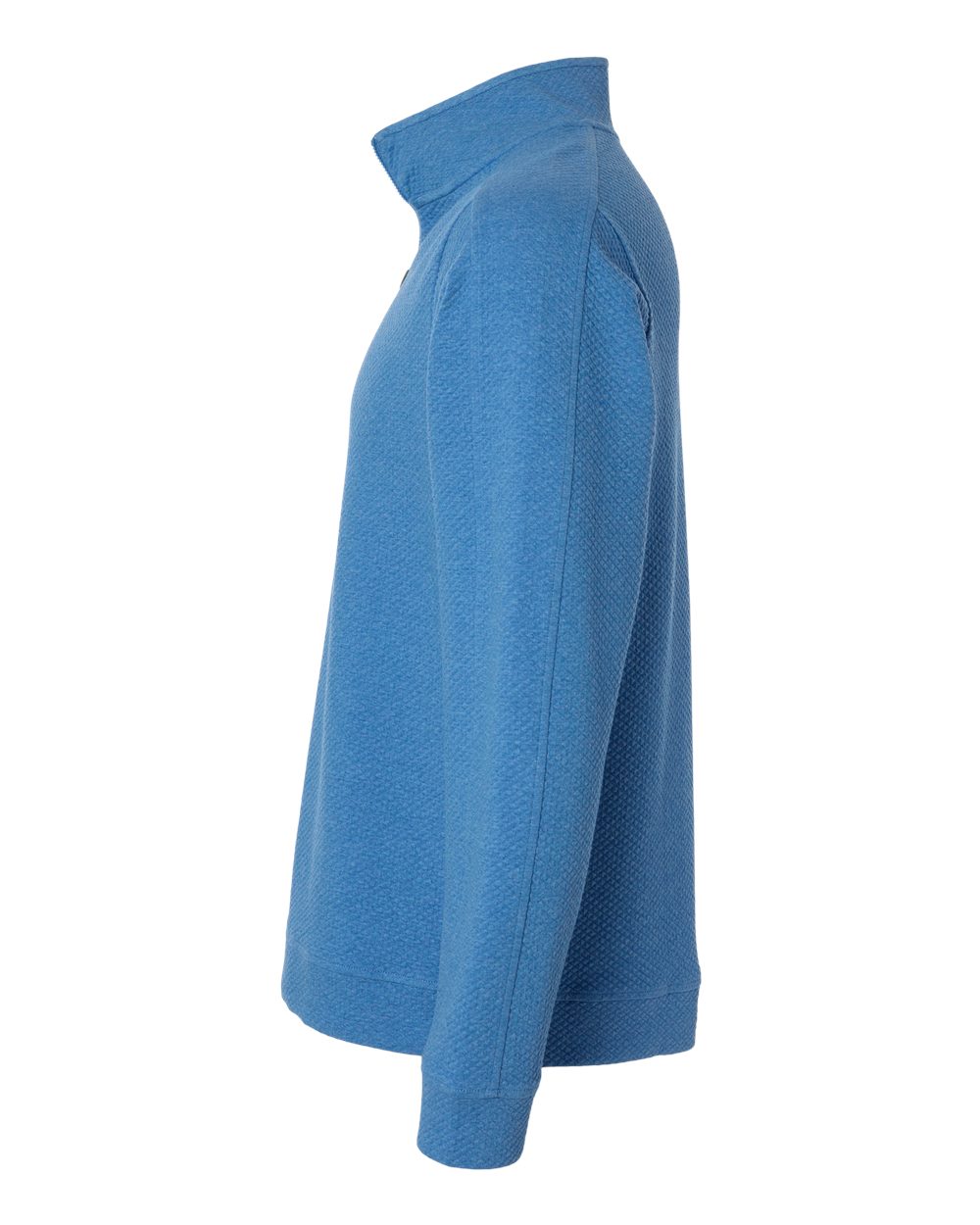 North End Men's Spirit Textured Quarter-Zip Pullover - NE725 Light Nautical Blue Heather