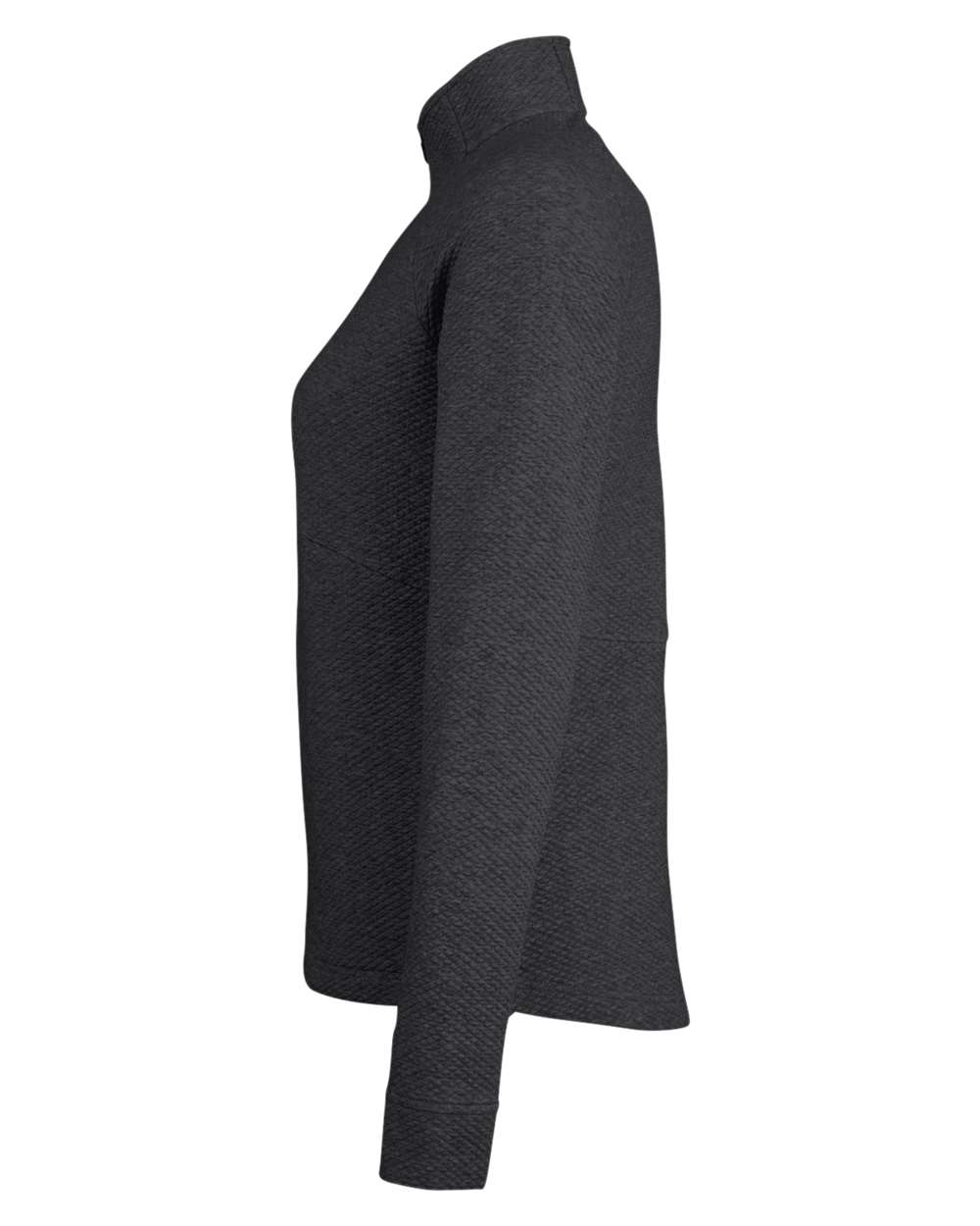 North End Women's Spirit Textured Quarter-Zip Pullover - NE725W Black Heather