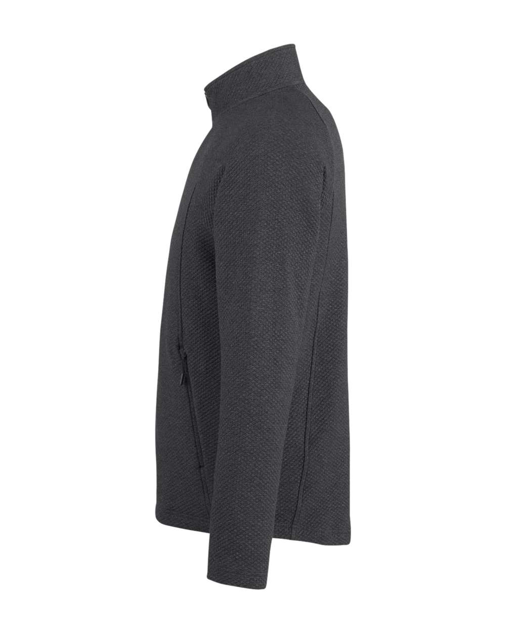 North End Men's Spirit Textured Full-Zip - NE727 Black Heather