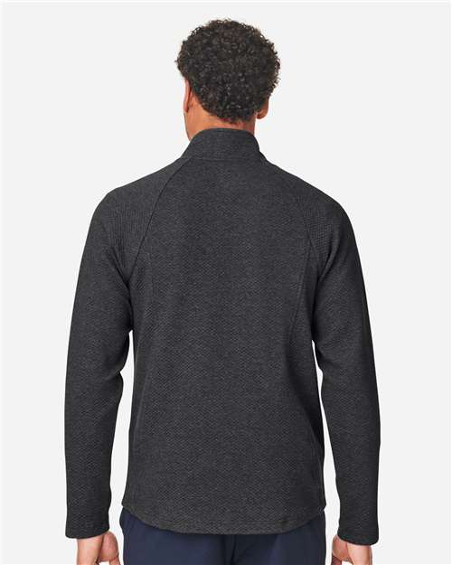 North End Men's Spirit Textured Full-Zip - NE727 Black Heather
