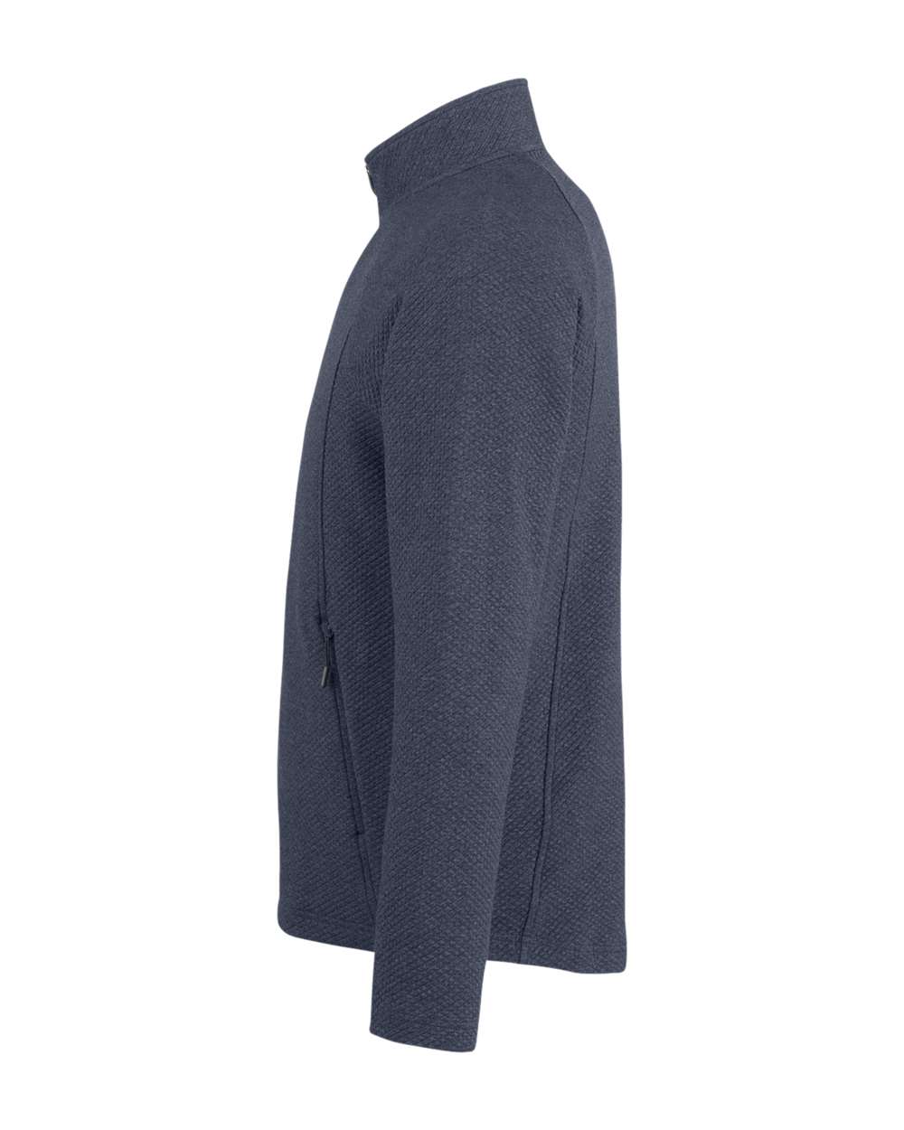 North End Men's Spirit Textured Full-Zip - NE727 Classic Navy Heather