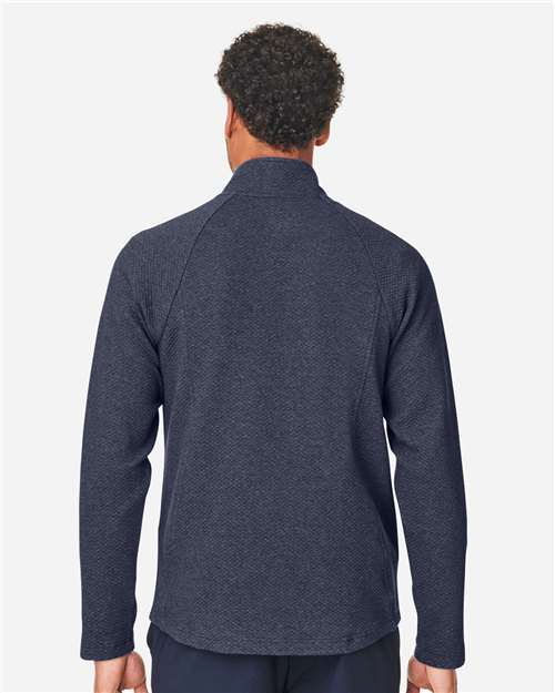 North End Men's Spirit Textured Full-Zip - NE727 Classic Navy Heather