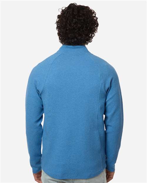 North End Men's Spirit Textured Full-Zip - NE727 Light Nautical Blue Heather