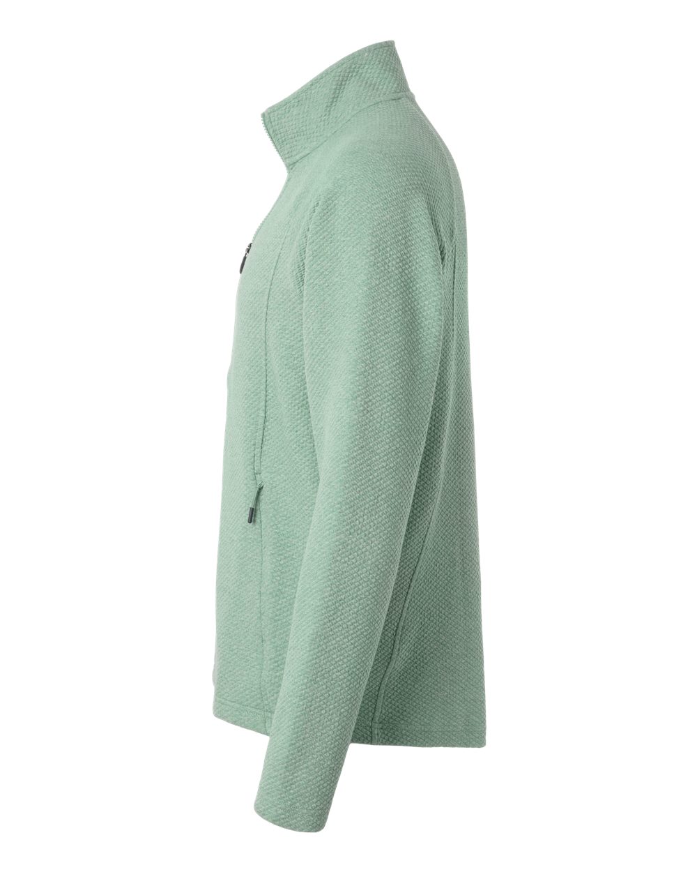 North End Men's Spirit Textured Full-Zip - NE727 Sage Green Heather