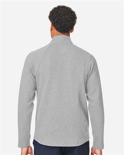 North End Men's Spirit Textured Full-Zip - NE727 Platinum Heather