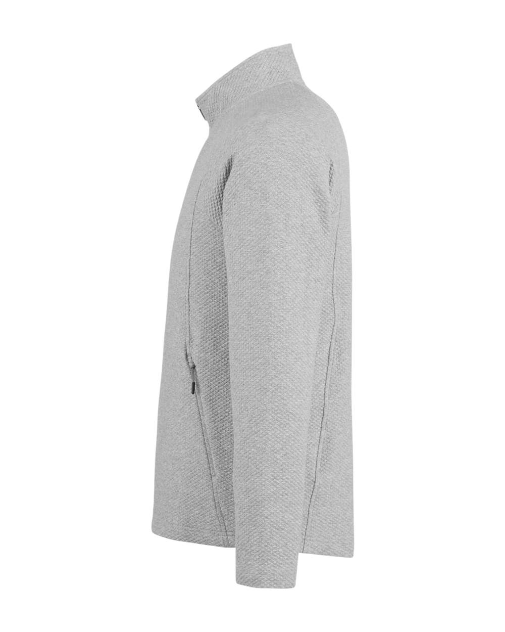 North End Men's Spirit Textured Full-Zip - NE727 Platinum Heather