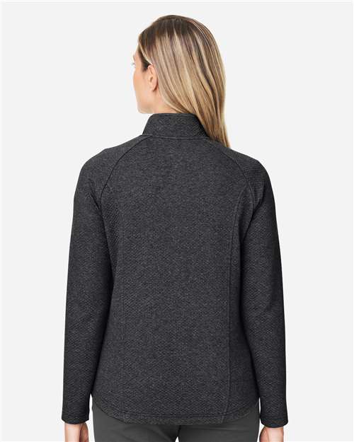 North End Women's Spirit Textured Full-Zip - NE727W Black Heather