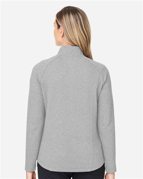 North End Women's Spirit Textured Full-Zip - NE727W Platinum Heather