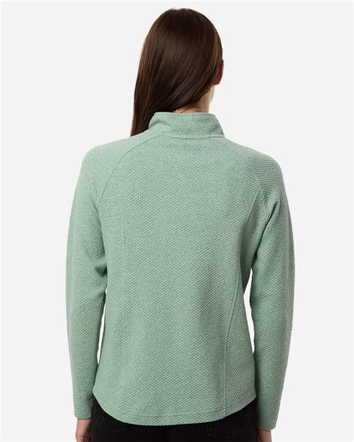 North End Women's Spirit Textured Full-Zip - NE727W Sage Green Heather