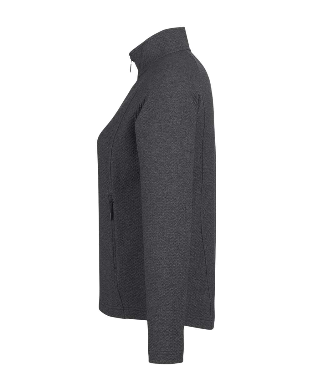 North End Women's Spirit Textured Full-Zip - NE727W Black Heather