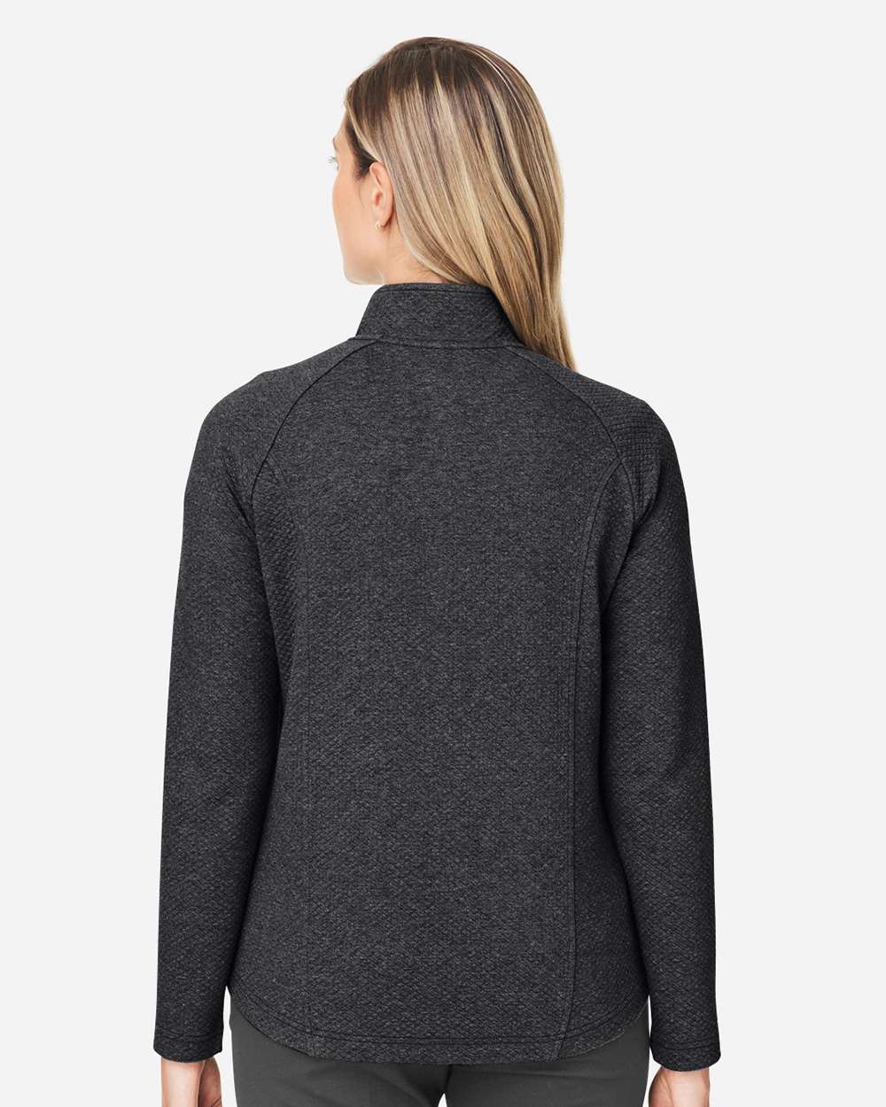 North End Women's Spirit Textured Full-Zip - NE727W Black Heather