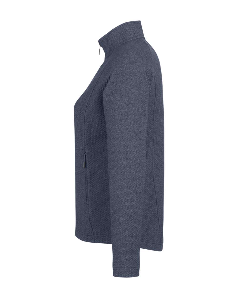 North End Women's Spirit Textured Full-Zip - NE727W Classic Navy Heather