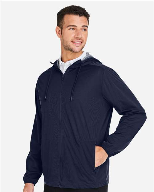 North End Men's Network Lightweight Jacket - NE75 Classic Navy Heather