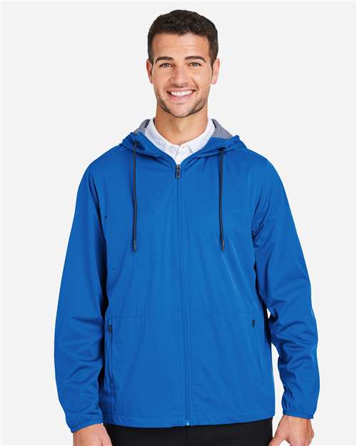 North End Men's Network Lightweight Jacket - NE75 Light Nautical Blue Heather