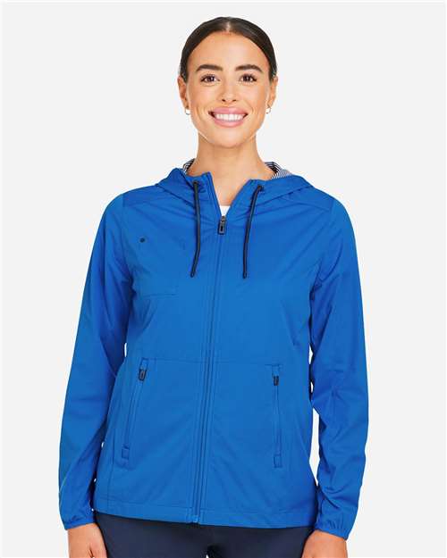 North End Women's Network Lightweight Jacket - NE75W Light Nautical Blue Heather