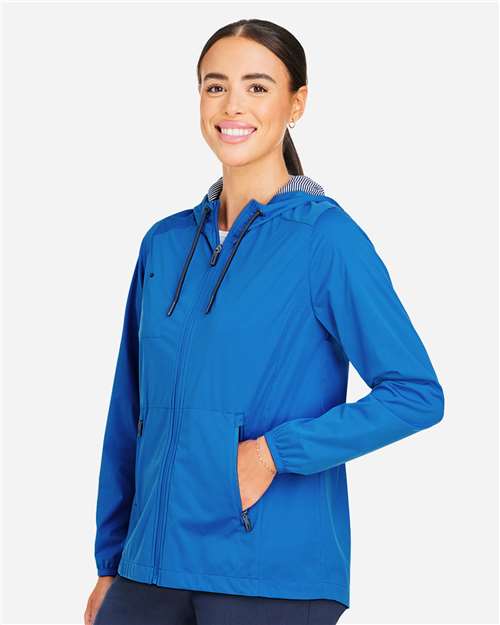 North End Women's Network Lightweight Jacket - NE75W Light Nautical Blue Heather