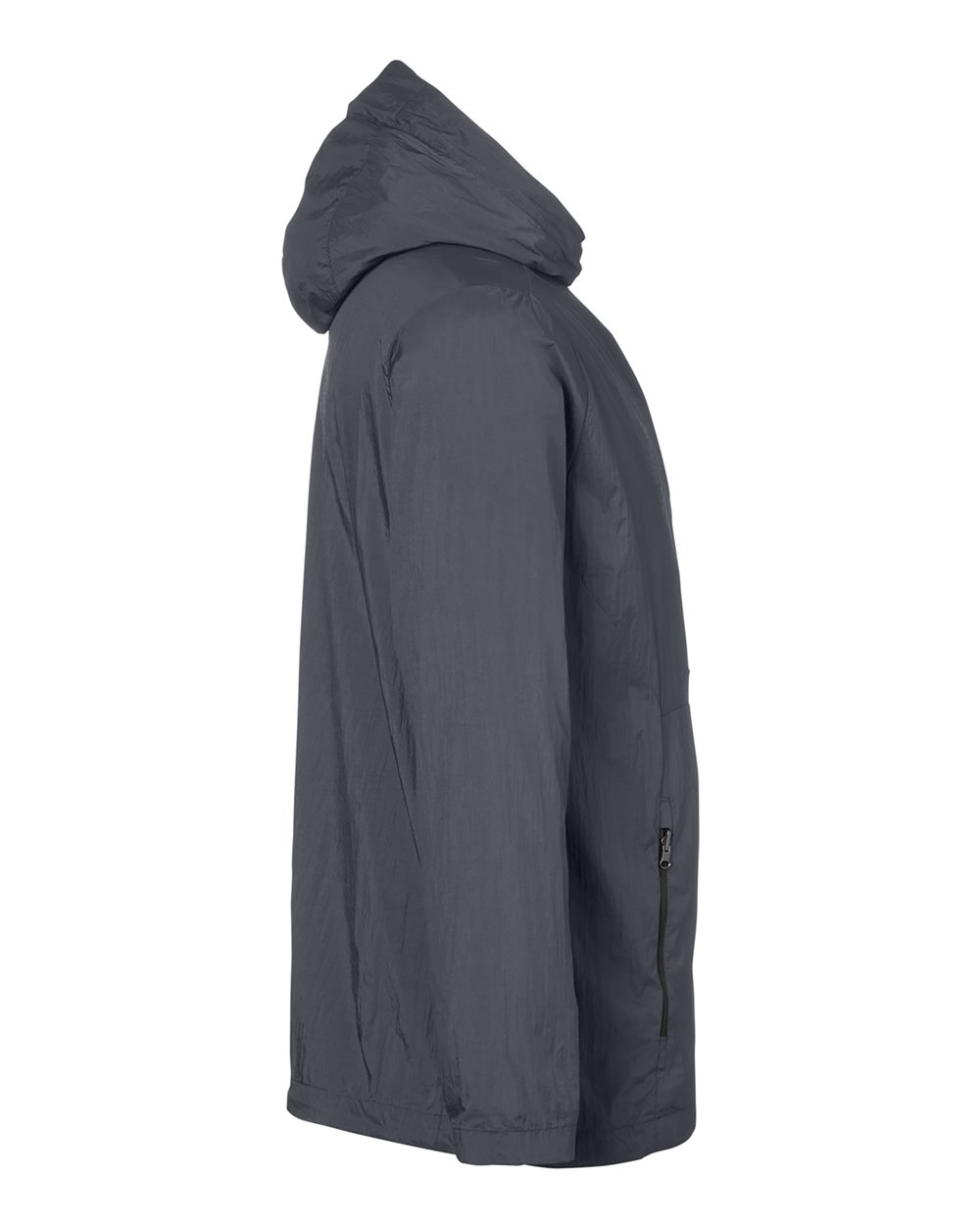 North End Men's Aura Lightweight Packable Anorak - NE810 Carbon- Black
