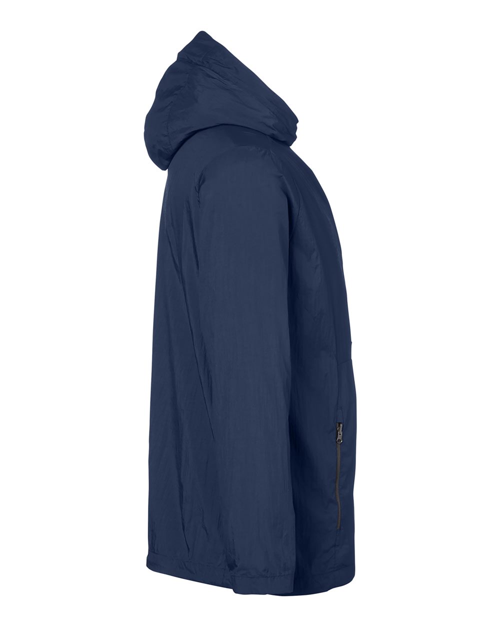 North End Men's Aura Lightweight Packable Anorak - NE810 Classic Navy- Carbon