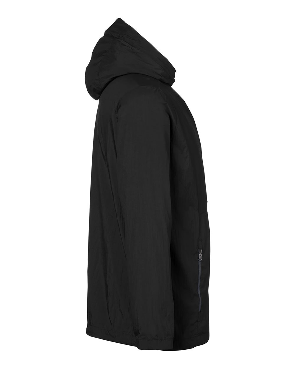 North End Men's Aura Lightweight Packable Anorak - NE810 Black- Carbon