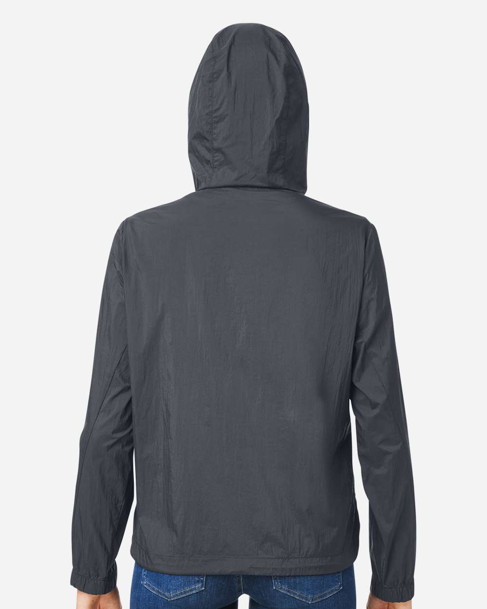 North End Women's Aura Lightweight Packable Anorak - NE810W Carbon- Black