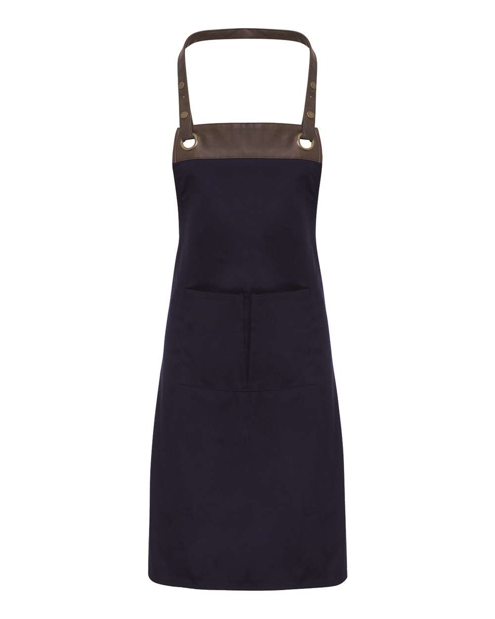Artisan Collection by Reprime Espresso Bib Apron - RP123 Navy- Brown