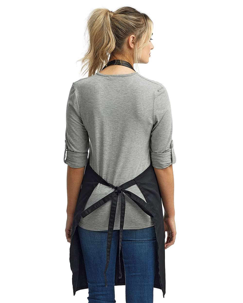 Artisan Collection by Reprime Espresso Bib Apron - RP123 Black- Black