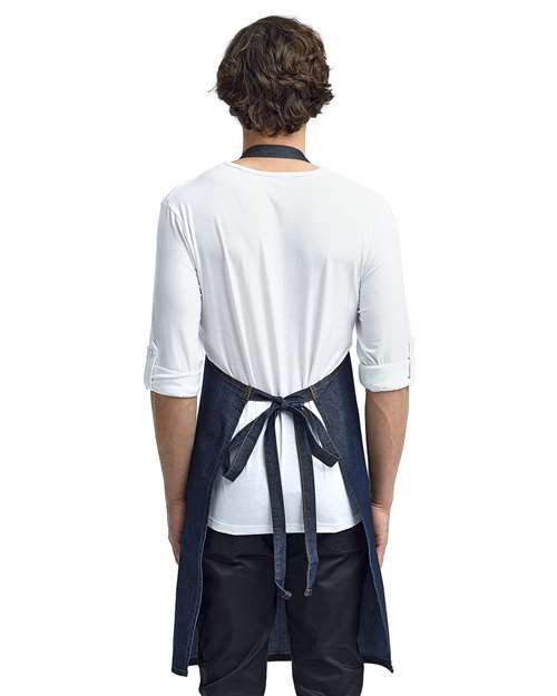 Artisan Collection by Reprime Jeans Stitch Denim Bib Apron - RP126 Indigo Denim