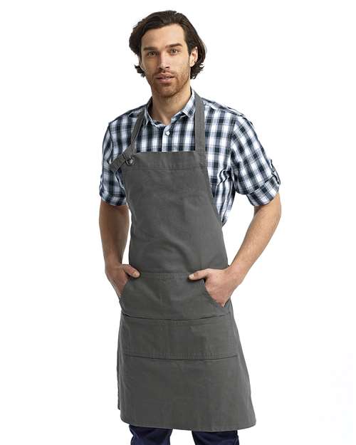 Artisan Collection by Reprime Calibre Heavy Cotton Canvas Pocket Apron - RP137 Dark Grey