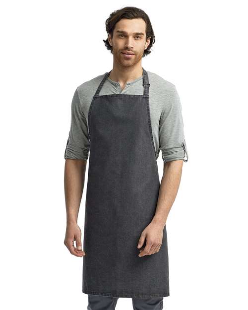 Artisan Collection by Reprime Recycled Bib Apron - RP150 Black Denim