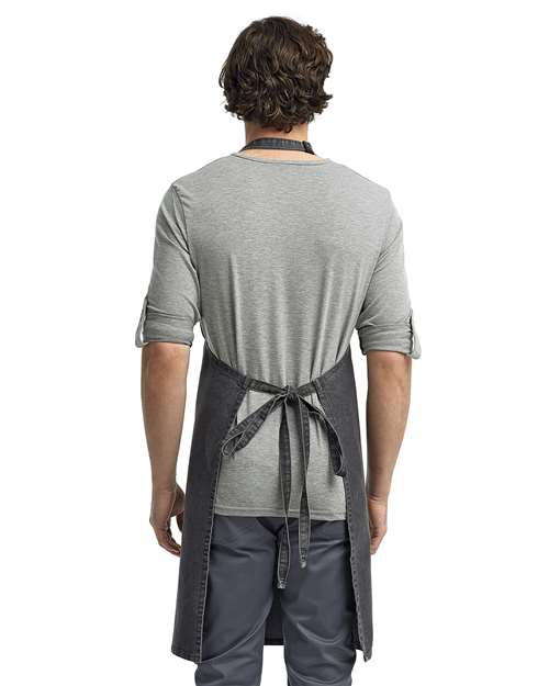 Artisan Collection by Reprime Recycled Bib Apron - RP150 Black Denim