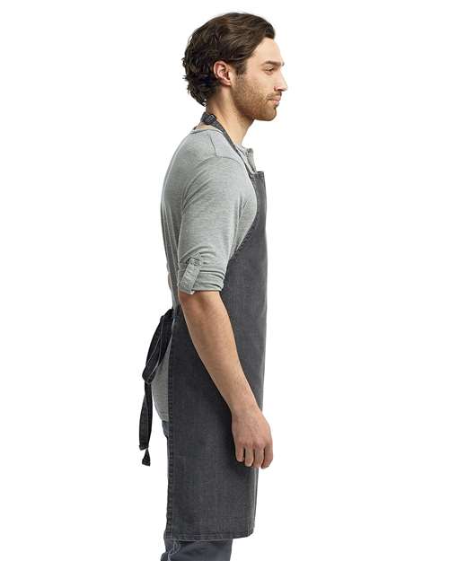 Artisan Collection by Reprime Recycled Bib Apron - RP150 Black Denim