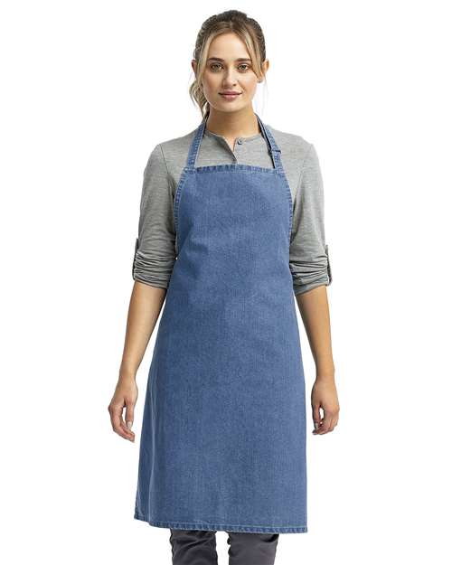 Artisan Collection by Reprime Recycled Bib Apron - RP150 Denim Blue