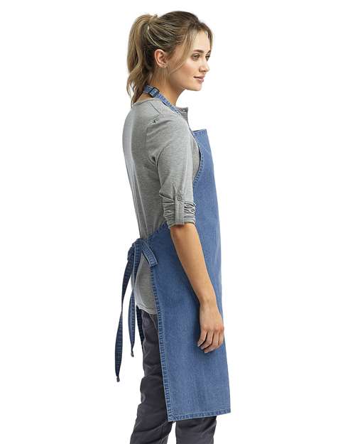 Artisan Collection by Reprime Recycled Bib Apron - RP150 Denim Blue