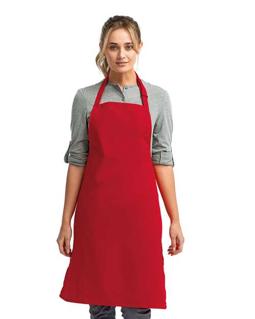 Artisan Collection by Reprime Recycled Bib Apron - RP150 Red
