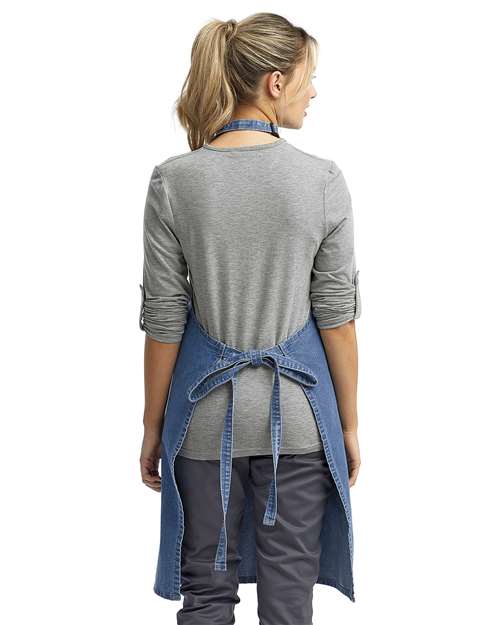 Artisan Collection by Reprime Recycled Bib Apron - RP150 Denim Blue