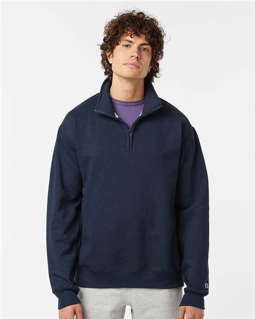 Champion Unisex Powerblend® Quarter-Zip Pullover - S450 Navy