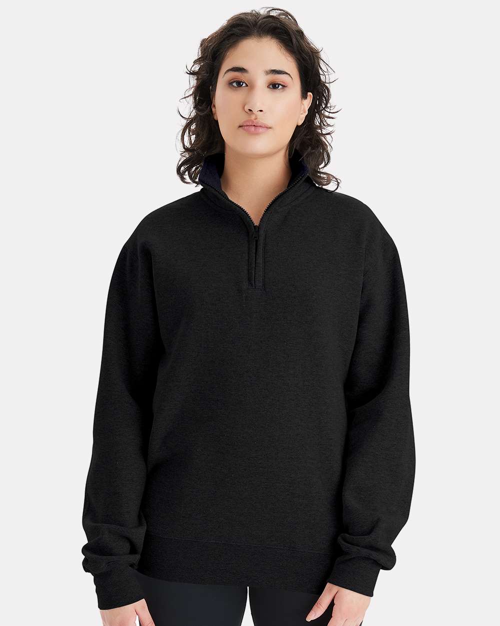 Champion Unisex Powerblend® Quarter-Zip Pullover - S450 Black