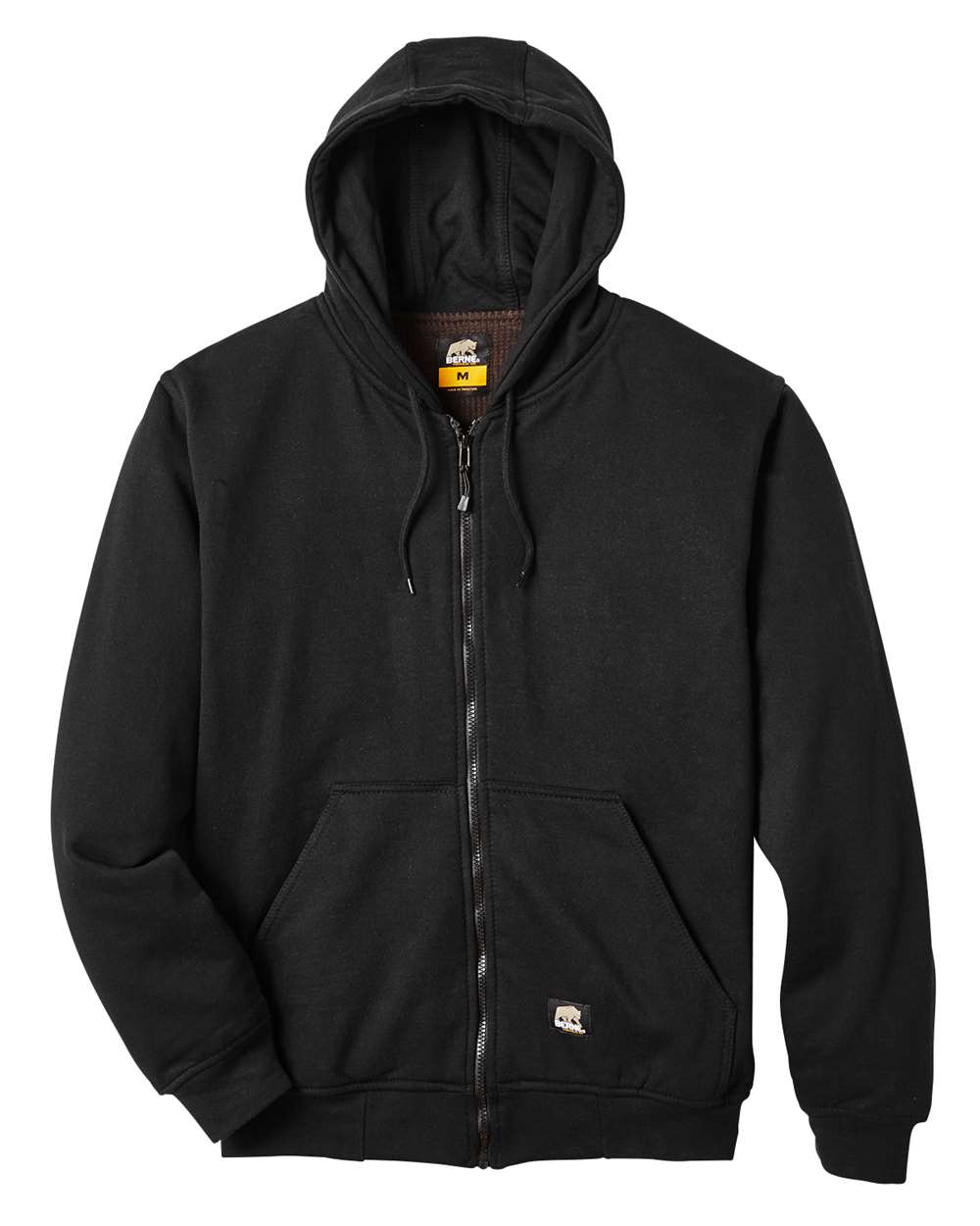 Berne Apparel Men's Heritage Thermal Lined Hooded Sweatshirt - SZ101 Black