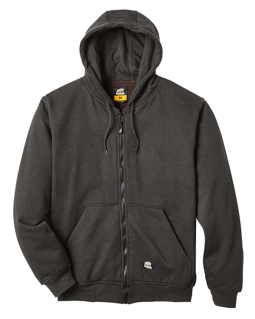Berne Apparel Men's Heritage Thermal Lined Hooded Sweatshirt - SZ101 Charcoal