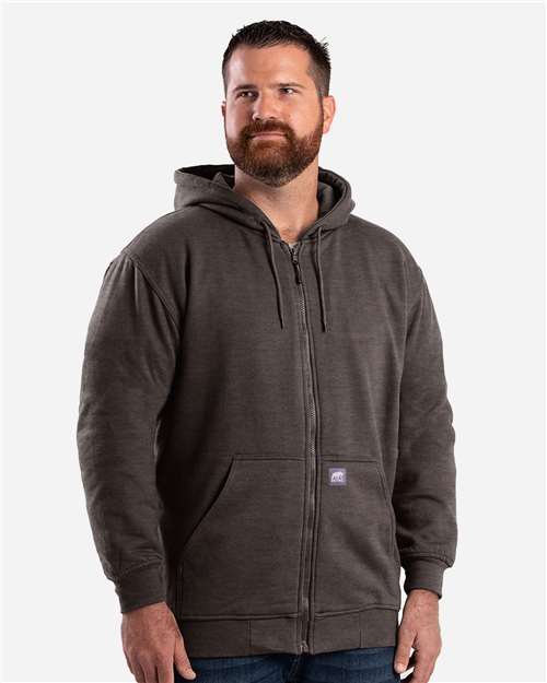 Berne Apparel Men's Heritage Thermal Lined Hooded Sweatshirt - SZ101 Charcoal