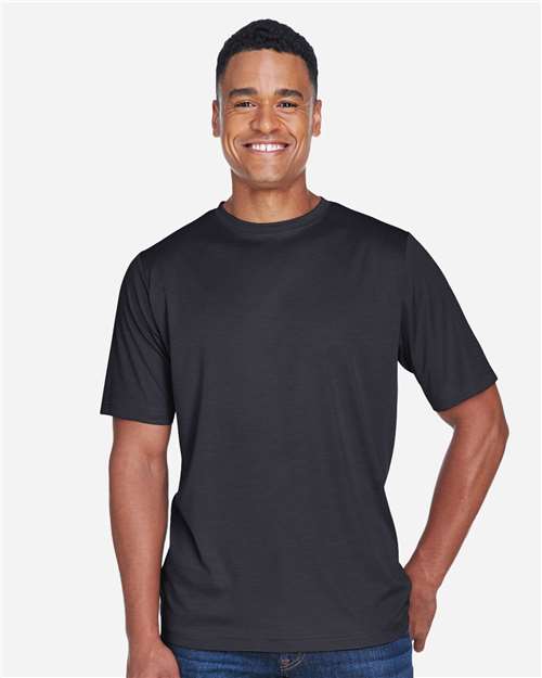 Team 365 Men's Sonic Heather Performance T-Shirt - TT11H Black Heather